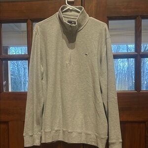 Vineyard Vines Men's Light Gray Zip-Up Sweater
